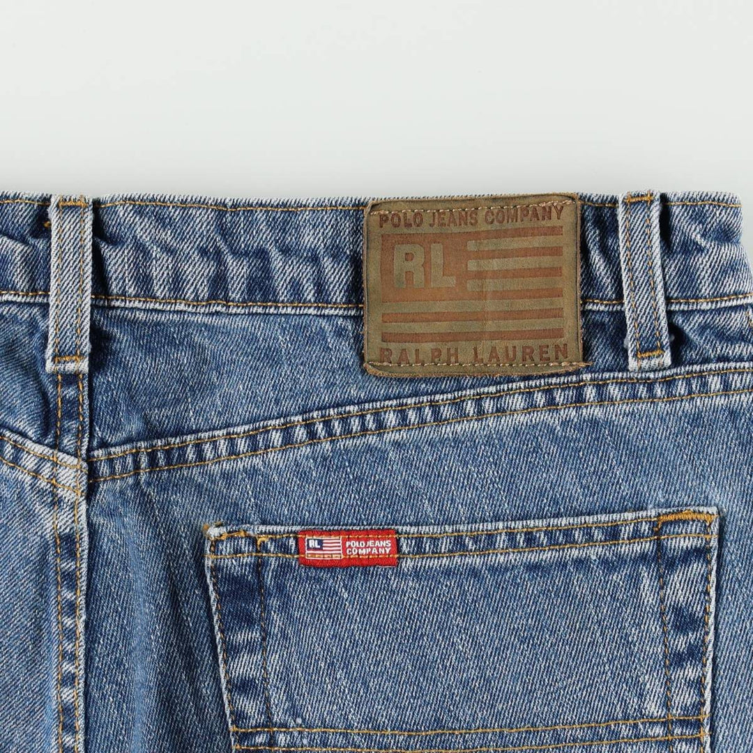 2000'S Ralph Lauren POLO JEANS COMPANY Tapered Denim Pants, Women's XXL (equivalent to W35) cotton blue type Vintage Second Hand