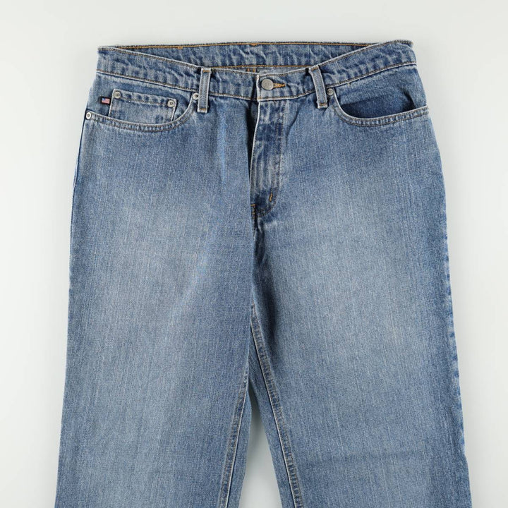 2000'S Ralph Lauren POLO JEANS COMPANY Tapered Denim Pants, Women's XXL (equivalent to W35) cotton blue type Vintage Second Hand