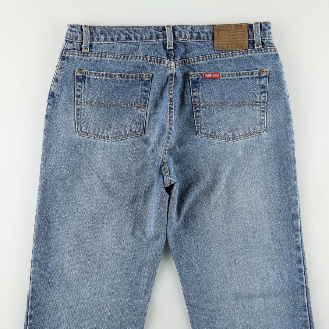 2000'S Ralph Lauren POLO JEANS COMPANY Tapered Denim Pants, Women's XXL (equivalent to W35) cotton blue type Vintage Second Hand