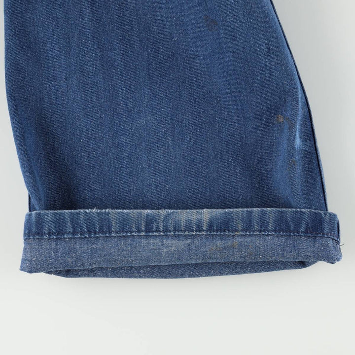 1970'S US Navy Seafarer Military Denim Sailor Pants, Men's Size W33 (approx.), Vintage cotton blue type Vintage Second Hand