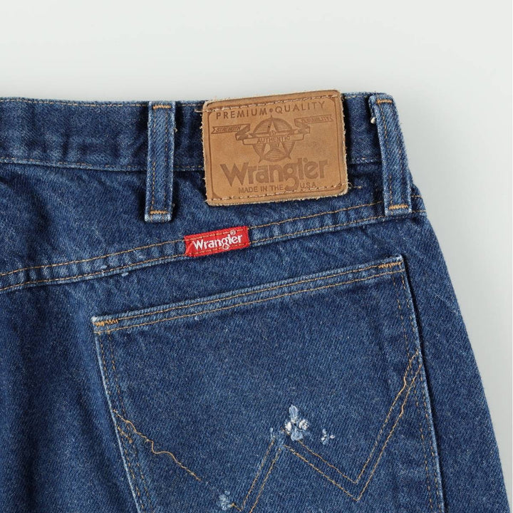 80s-90'S Wrangler Tapered Denim Pants, Made in USA, Men's Size W37 (approx.), Vintage cotton blue type Vintage Second Hand