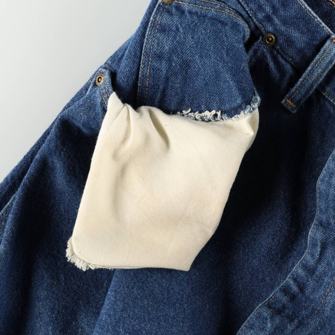 80s-90'S Wrangler Tapered Denim Pants, Made in USA, Men's Size W37 (approx.), Vintage cotton blue type Vintage Second Hand