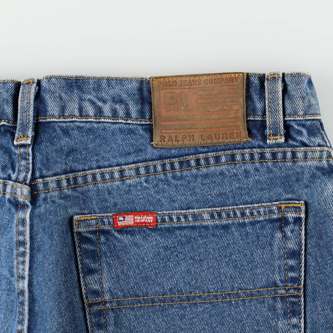 2000'S Ralph Lauren POLO JEANS COMPANY Straight Denim Pants, Women's XXL (equivalent to W36) cotton blue type Vintage Second Hand
