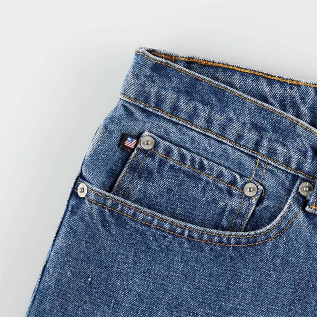 2000'S Ralph Lauren POLO JEANS COMPANY Straight Denim Pants, Women's XXL (equivalent to W36) cotton blue type Vintage Second Hand