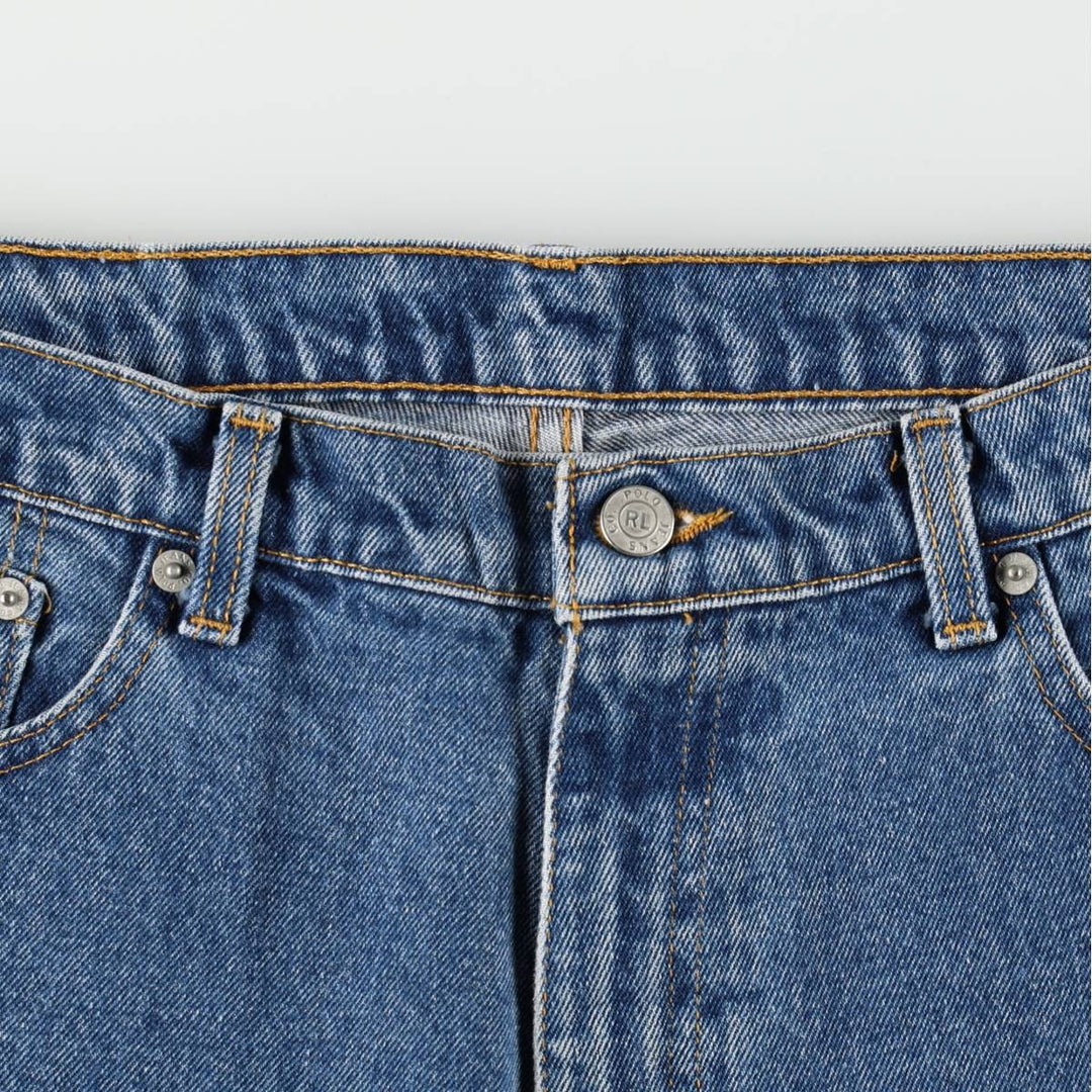 2000'S Ralph Lauren POLO JEANS COMPANY Straight Denim Pants, Women's XXL (equivalent to W36) cotton blue type Vintage Second Hand