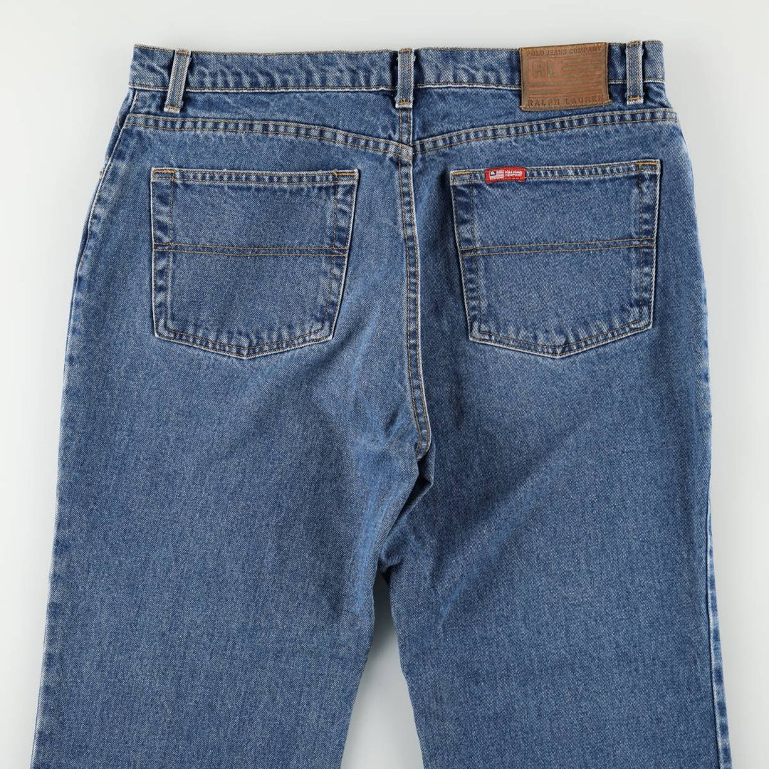 2000'S Ralph Lauren POLO JEANS COMPANY Straight Denim Pants, Women's XXL (equivalent to W36) cotton blue type Vintage Second Hand