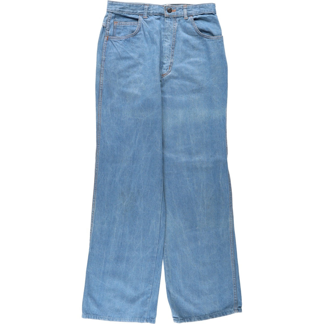 Straight-leg denim pants, men's size W30 equivalent. unclear blue type Vintage Second Hand