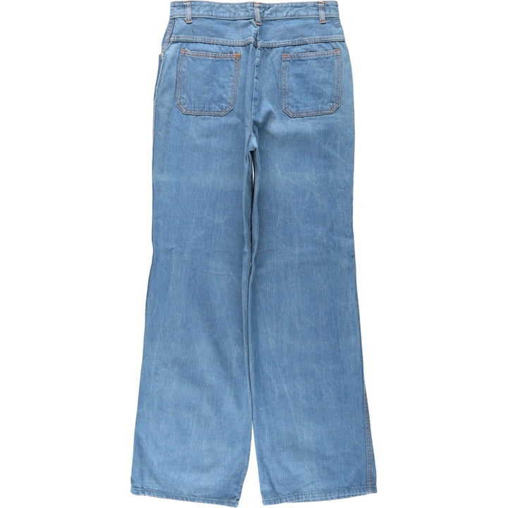 Straight-leg denim pants, men's size W30 equivalent. unclear blue type Vintage Second Hand