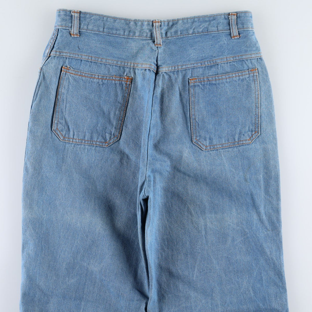 Straight-leg denim pants, men's size W30 equivalent. unclear blue type Vintage Second Hand