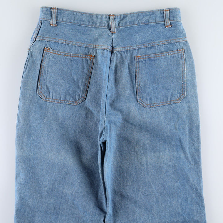 Straight-leg denim pants, men's size W30 equivalent. unclear blue type Vintage Second Hand