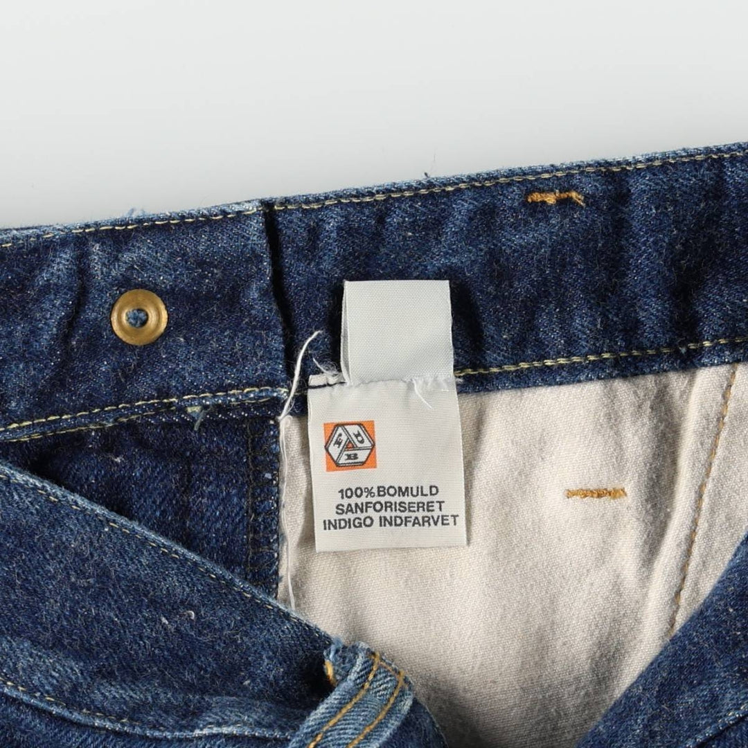 Flared denim pants, men's size W34 (approx.), vintage. cotton blue type Vintage Second Hand