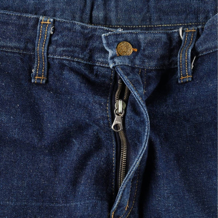 Flared denim pants, men's size W34 (approx.), vintage. cotton blue type Vintage Second Hand
