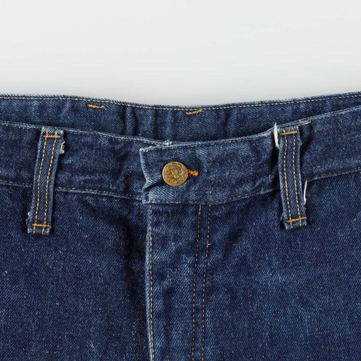 Flared denim pants, men's size W34 (approx.), vintage. cotton blue type Vintage Second Hand