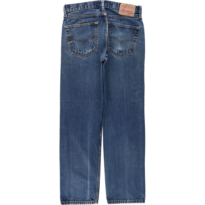 Levi's 505 tapered denim pants for men, equivalent to w32 cotton blue type Vintage Second Hand