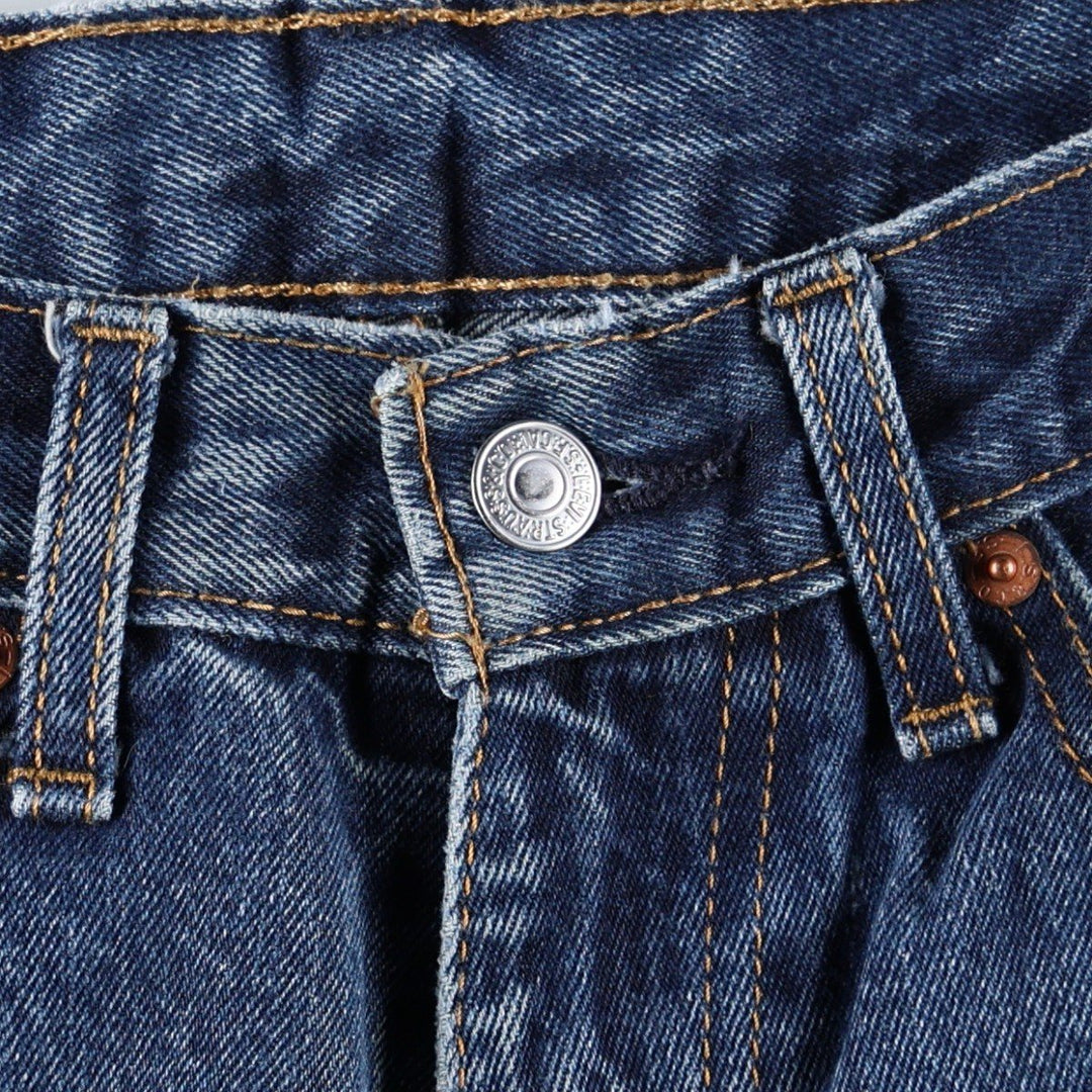 Levi's 505 tapered denim pants for men, equivalent to w32 cotton blue type Vintage Second Hand
