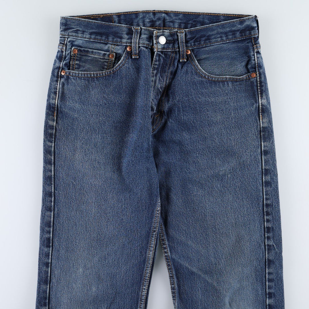 Levi's 505 tapered denim pants for men, equivalent to w32 cotton blue type Vintage Second Hand