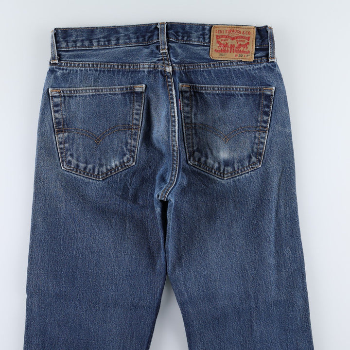 Levi's 505 tapered denim pants for men, equivalent to w32 cotton blue type Vintage Second Hand