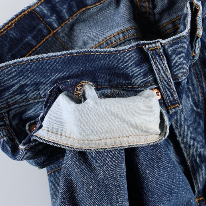 Levi's 505 tapered denim pants for men, equivalent to w32 cotton blue type Vintage Second Hand