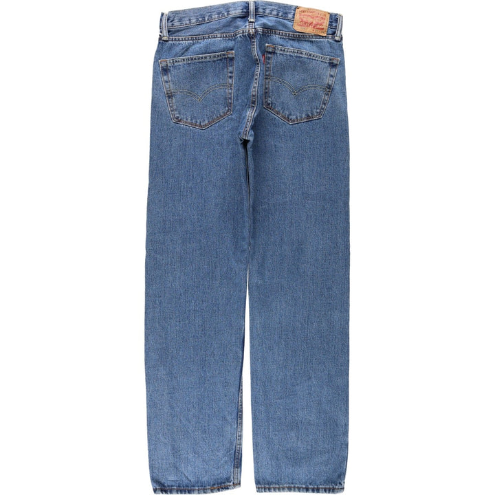 Levi's 505 tapered denim pants for men, size W34 cotton blue type Vintage Second Hand