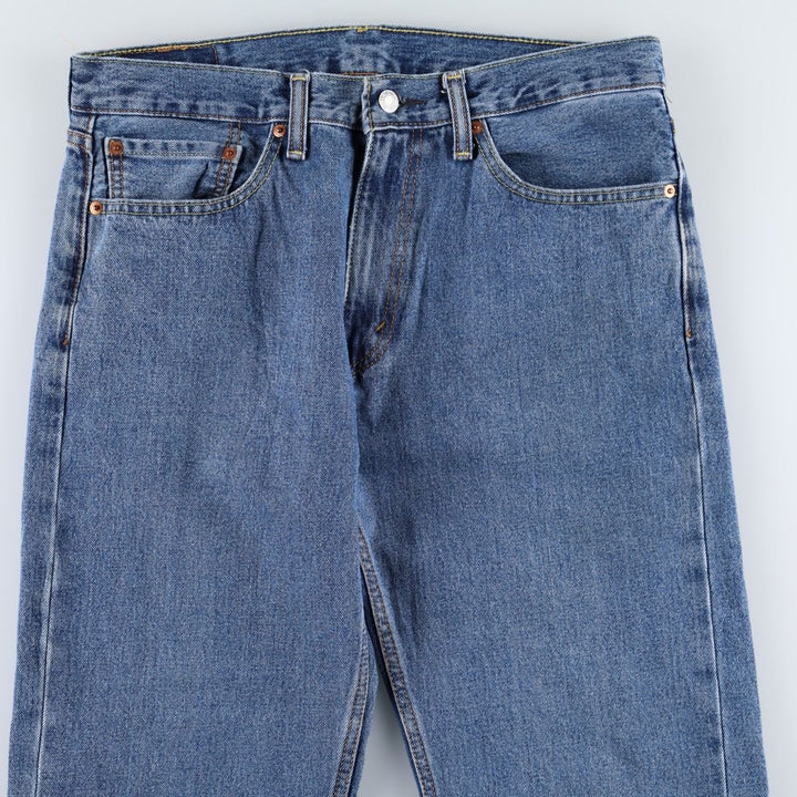 Levi's 505 tapered denim pants for men, size W34 cotton blue type Vintage Second Hand