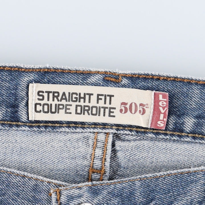 Levi's 505 Straight Fit Coupe Droit Tapered Denim Pants, Men's Size W36 (approx.) cotton blue type Vintage Second Hand