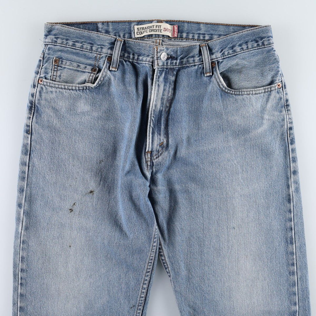 Levi's 505 Straight Fit Coupe Droit Tapered Denim Pants, Men's Size W36 (approx.) cotton blue type Vintage Second Hand