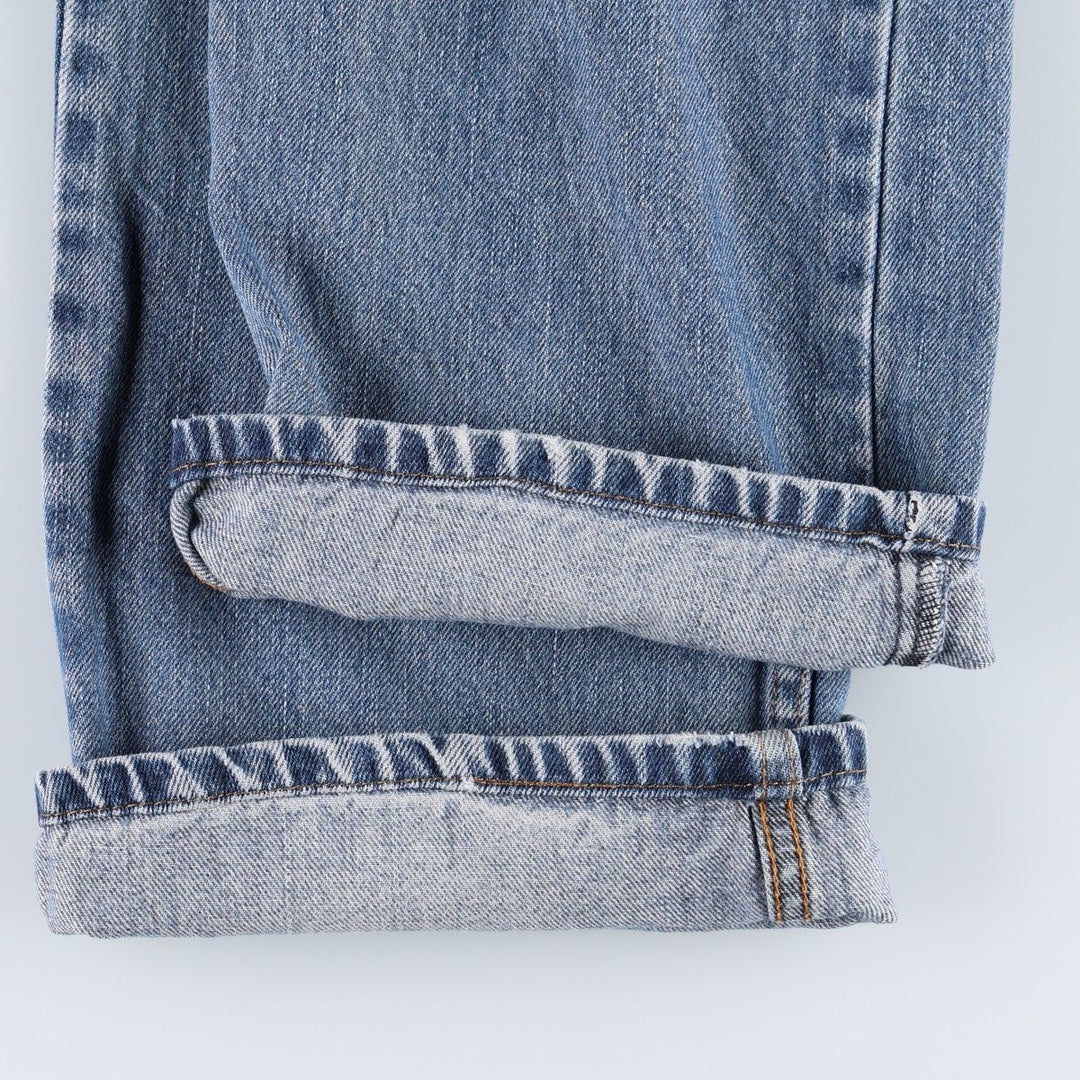 Levi's 505 Straight Fit Coupe Droit Tapered Denim Pants, Men's Size W36 (approx.) cotton blue type Vintage Second Hand