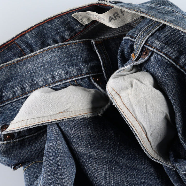 00'S Levi's 505 REGULAR FIT tapered denim pants for men, size w34 cotton blue type Vintage Second Hand