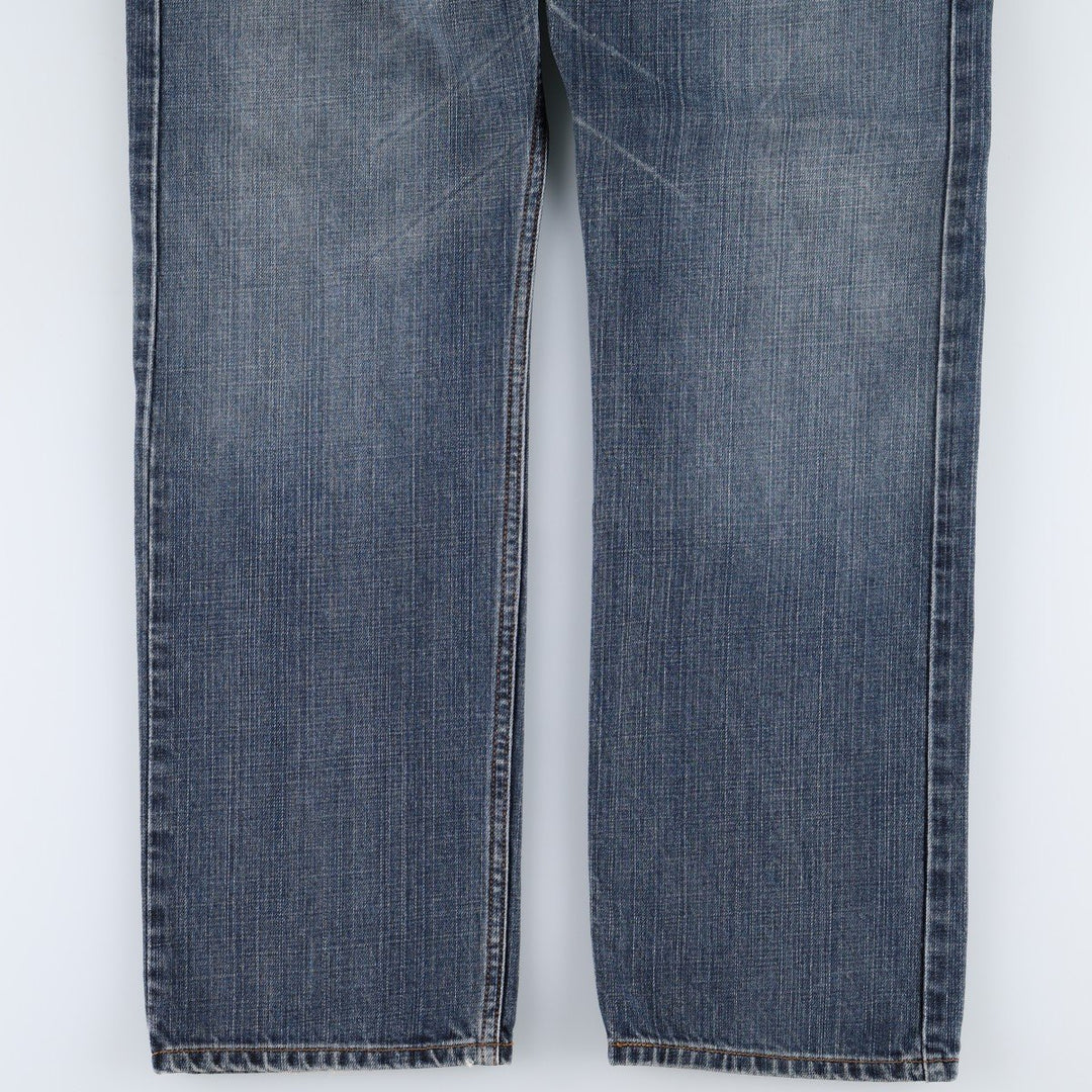 00'S Levi's 505 REGULAR FIT tapered denim pants for men, size w34 cotton blue type Vintage Second Hand