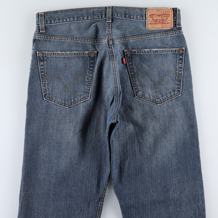 00'S Levi's 505 REGULAR FIT tapered denim pants for men, size w34 cotton blue type Vintage Second Hand