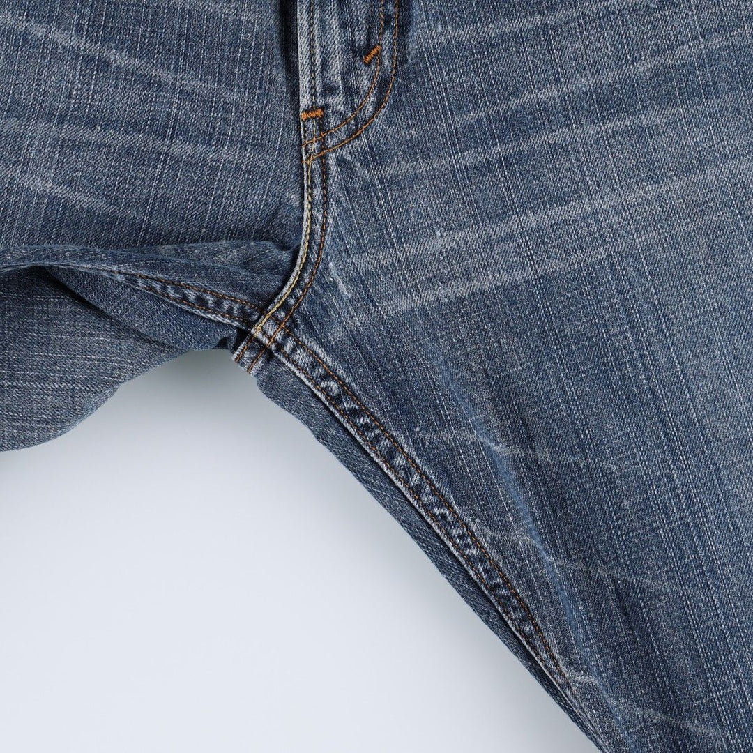 00'S Levi's 505 REGULAR FIT tapered denim pants for men, size w34 cotton blue type Vintage Second Hand