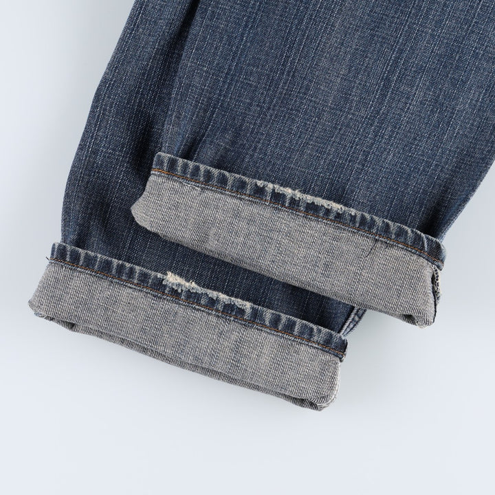 00'S Levi's 505 REGULAR FIT tapered denim pants for men, size w34 cotton blue type Vintage Second Hand