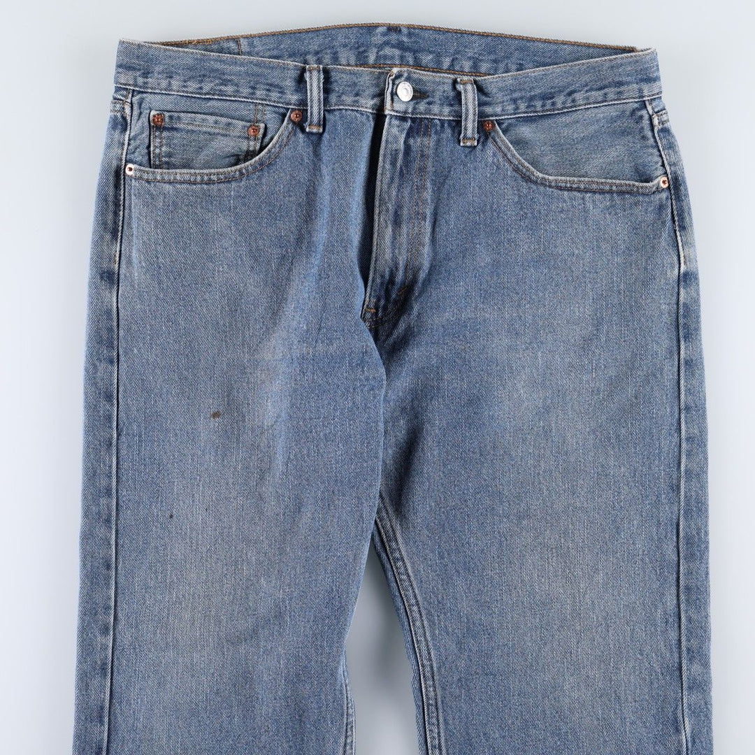 Levi's 505 tapered denim pants for men, size w36 unclear blue type Vintage Second Hand