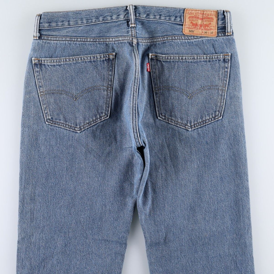 Levi's 505 tapered denim pants for men, size w36 unclear blue type Vintage Second Hand