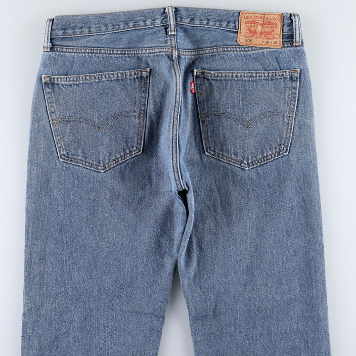 Levi's 505 tapered denim pants for men, size w36 unclear blue type Vintage Second Hand
