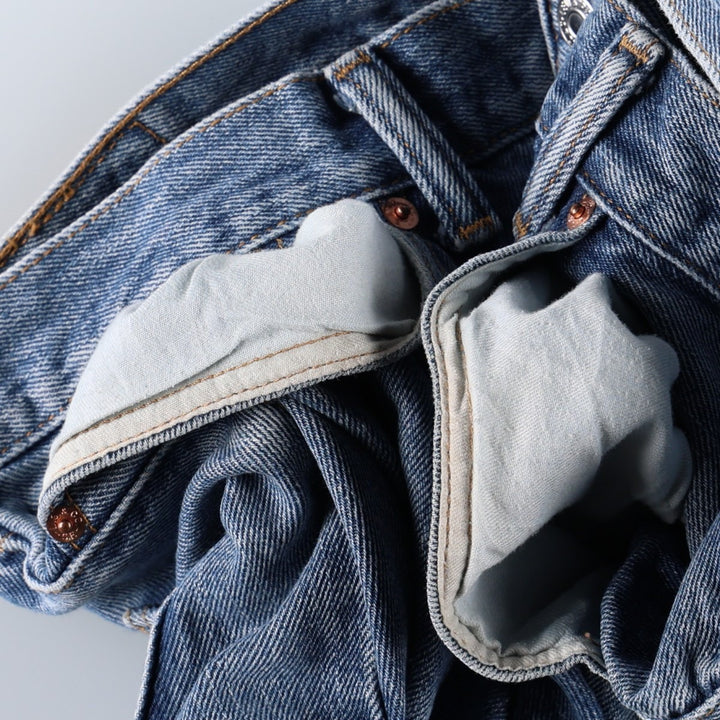 Levi's 505 tapered denim pants for men, size w36 unclear blue type Vintage Second Hand