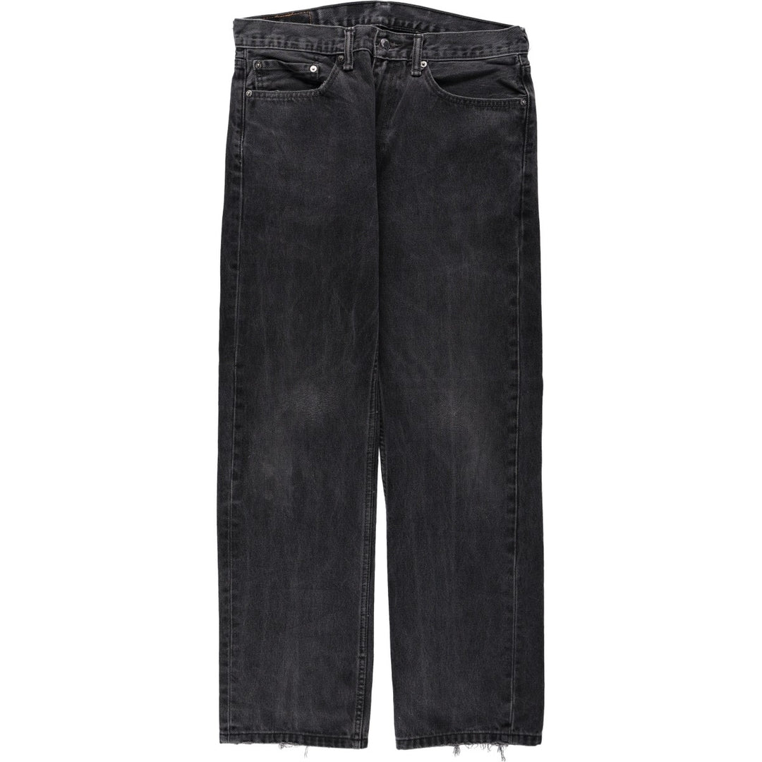 Levi's 505 Black Denim Tapered Denim Pants for Men, W34 equivalent cotton black type Vintage Second Hand