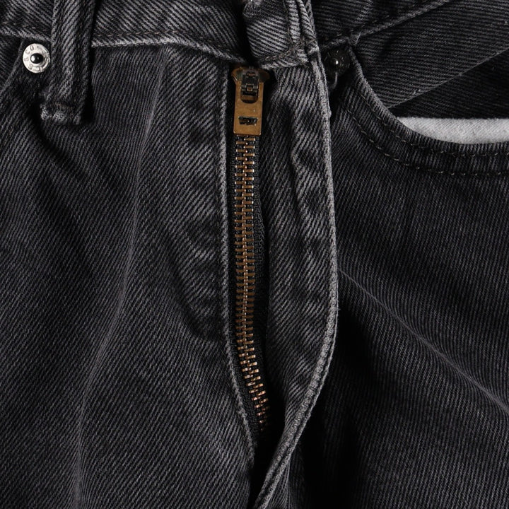 Levi's 505 Black Denim Tapered Denim Pants for Men, W34 equivalent cotton black type Vintage Second Hand