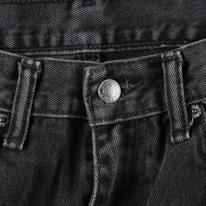 Levi's 505 Black Denim Tapered Denim Pants for Men, W34 equivalent cotton black type Vintage Second Hand