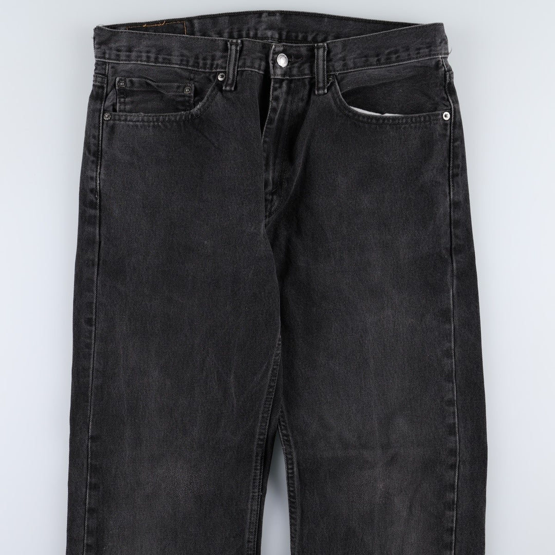 Levi's 505 Black Denim Tapered Denim Pants for Men, W34 equivalent cotton black type Vintage Second Hand