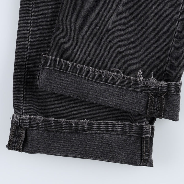 Levi's 505 Black Denim Tapered Denim Pants for Men, W34 equivalent cotton black type Vintage Second Hand