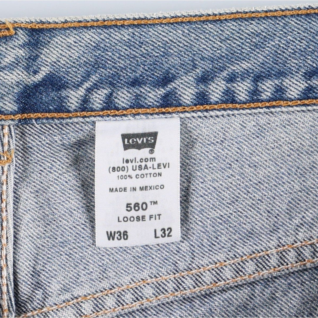 2000'S Levi's 560 Loose Fit Men's W37 (approx.) cotton blue type Vintage Second Hand