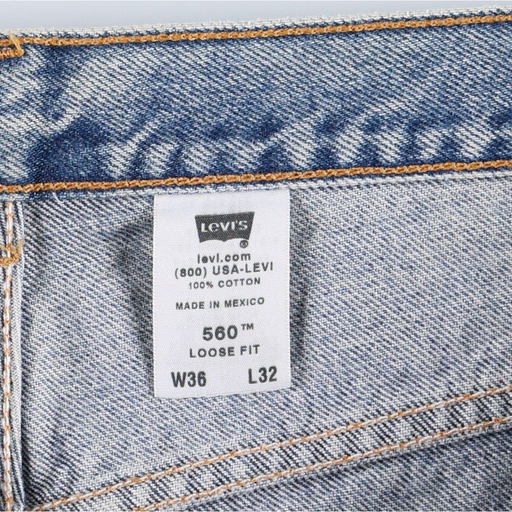 2000'S Levi's 560 Loose Fit Men's W37 (approx.) cotton blue type Vintage Second Hand