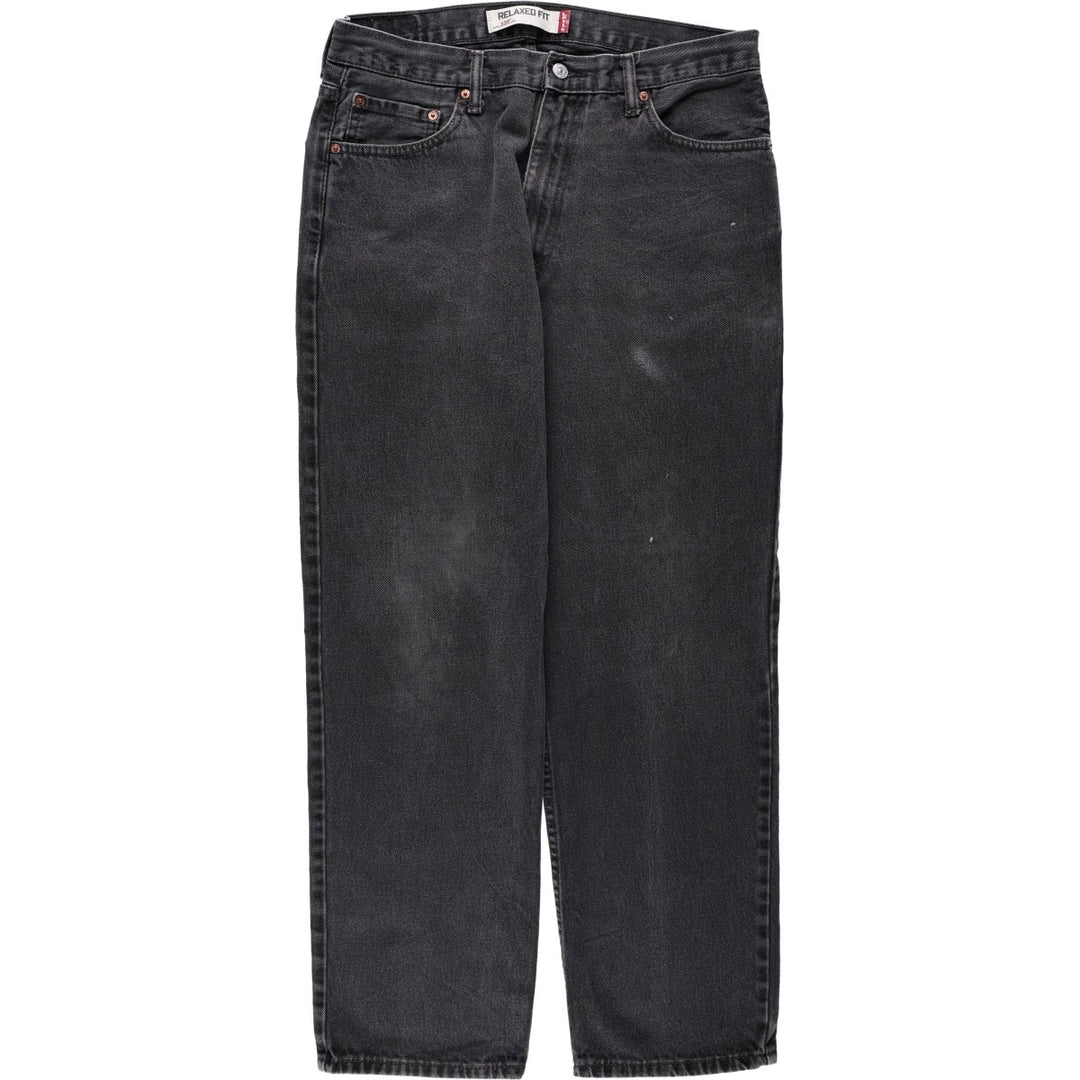 Levi's 550 Relaxed Fit Tapered Denim Pants, Black, Men's, Size 36 cotton black type Vintage Second Hand
