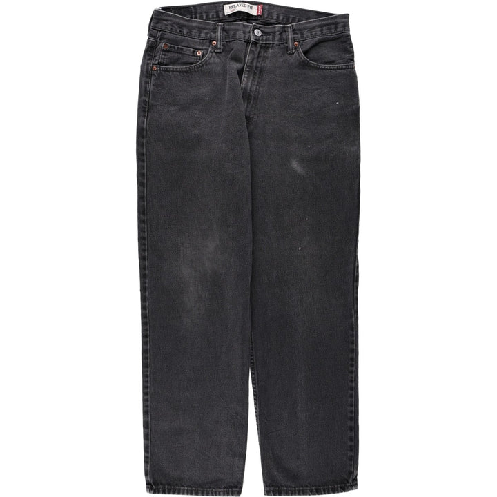 Levi's 550 Relaxed Fit Tapered Denim Pants, Black, Men's, Size 36 cotton black type Vintage Second Hand