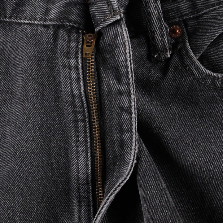 Levi's 550 Relaxed Fit Tapered Denim Pants, Black, Men's, Size 36 cotton black type Vintage Second Hand