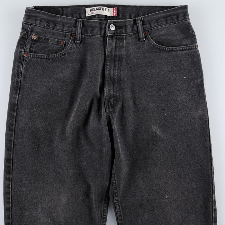 Levi's 550 Relaxed Fit Tapered Denim Pants, Black, Men's, Size 36 cotton black type Vintage Second Hand