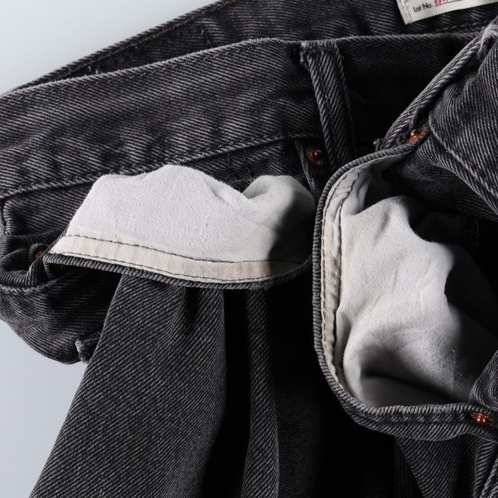 Levi's 550 Relaxed Fit Tapered Denim Pants, Black, Men's, Size 36 cotton black type Vintage Second Hand