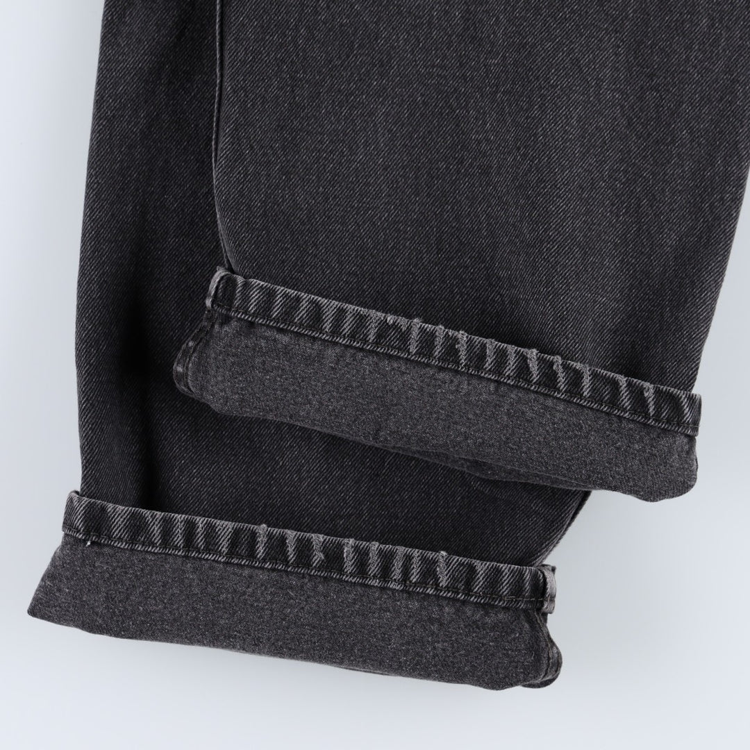 Levi's 550 Relaxed Fit Tapered Denim Pants, Black, Men's, Size 36 cotton black type Vintage Second Hand
