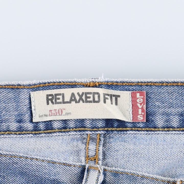 Levi's 550 Relaxed Fit Tapered Denim Pants for Men, W34 equivalent cotton blue type Vintage Second Hand